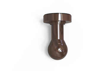 Rubber stamp mock up template on isolated white background, 3d illustration