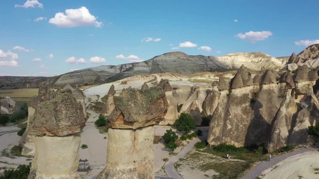 Turkey Cappadocia adequate landscape, shooting from drone