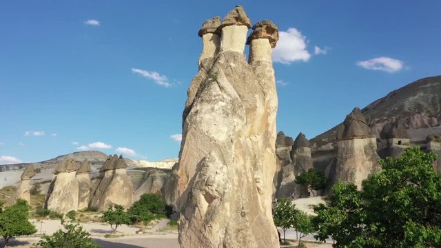 Turkey Cappadocia adequate landscape, shooting from drone