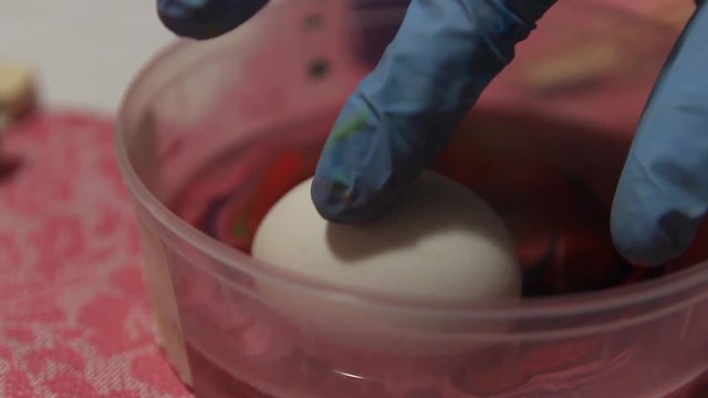 Paint eggs for Easter. Eggs Celebration. Easter. Close-up.