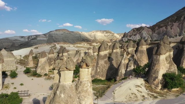 Turkey Cappadocia adequate landscape, shooting from drone