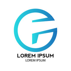 Isolated abstract business logo with text - Vector