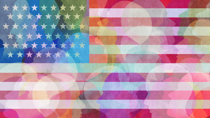 United States Diversity - obrazy, fototapety, plakaty