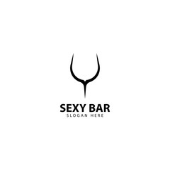 Sexy Bar Logo Design Icon
