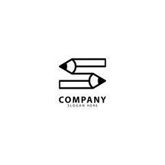 Letter S Pencil Logo Design