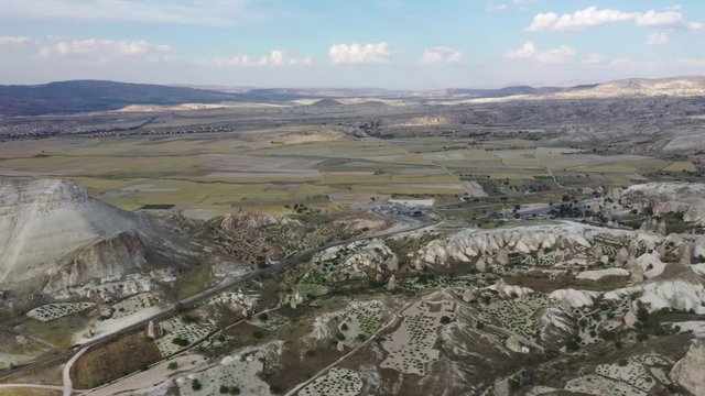 Turkey Cappadocia adequate landscape, shooting from drone