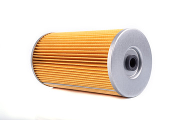 Auto parts accessories :  Oil , fuel or air filter for engine car  isolated on white background.