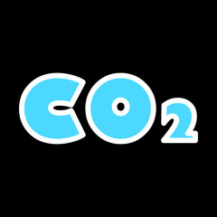 CO2 -  Vector illustration design for banner, t-shirt graphics, fashion prints, slogan tees, stickers, cards, poster, emblem and other creative uses