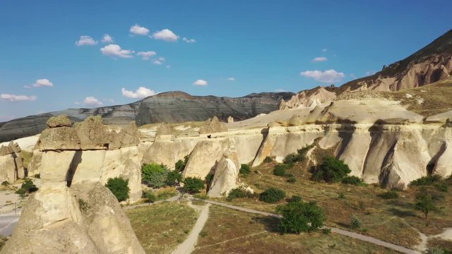 Turkey Cappadocia adequate landscape, shooting from drone