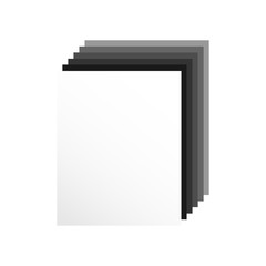 3D  blank sheet of paper with black shadow. Vector graphic illustration  suitable for icon or banner. 