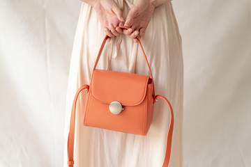 woman leather fashion bag