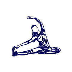 Beautiful fitness logo vector. Yoga Logo Template. Women Healthy Sexy body design vector.