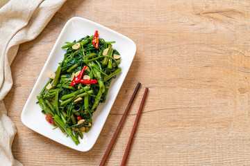 Stir-Fried Chinese Morning Glory or Water Spinach