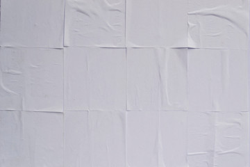 White creased poster texture. Abstract background.
