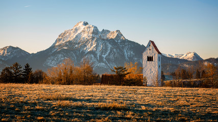 Alpy bawarskie rankiem - obrazy, fototapety, plakaty