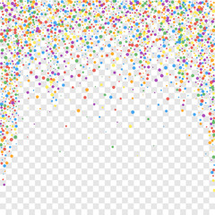 Festive confetti. Celebration stars. Rainbow confe