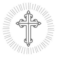 Holy Cross Christian and Orthodox Illustration on White Background