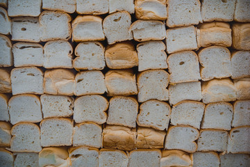 Bread in the glass cabinet,street food