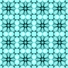 Teal flower mosaic detailed seamless textured pattern background