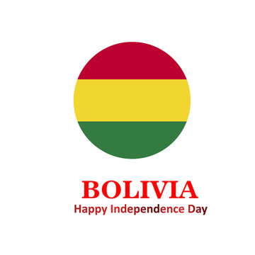 vector festive illustration of independence day in Bolivia celebration on August 6. vector design elements of the national day. holiday graphic icons. National day