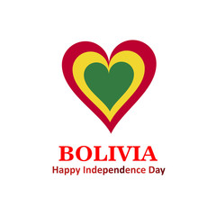 vector festive illustration of independence day in Bolivia celebration on August 6. vector design elements of the national day. holiday graphic icons. National day