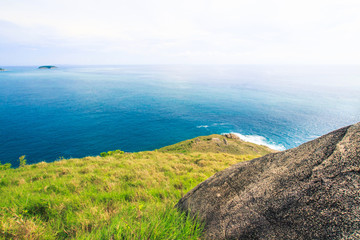 View of the Andaman Sea at the Cape, Krating Mountain, Rawai, Phuket, Thailand