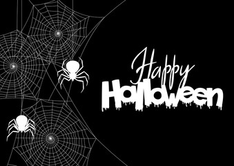 Background with black widow spiders.
