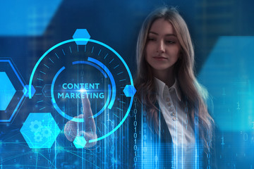 The concept of business, technology, the Internet and the network. A young entrepreneur working on...