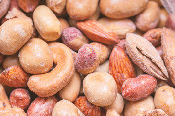 Obraz premium Natural background made from different kinds of nuts