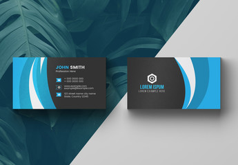 Blue Business Card Layout