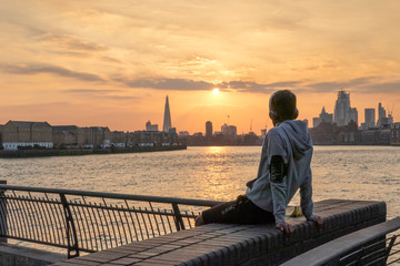 Watching the sunset over London