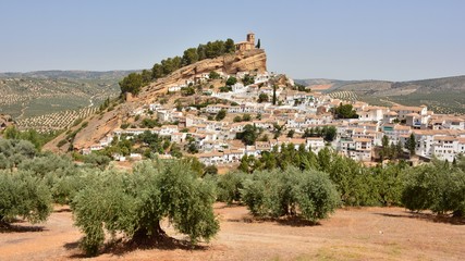 Vista del pueblo de Montefrío desde un mirador, Granada (España)