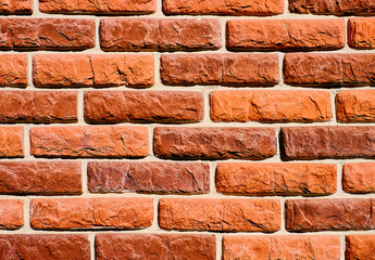 Masonry brick wall structure, the wall of the house.