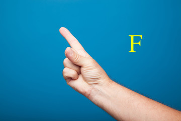 Mano con sus dedos, haciendo signos y símbolos con los dedos, símbolos numéricos con los dedos,...