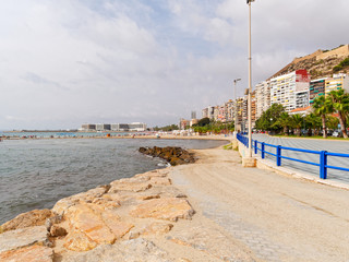 Coast and beach in Alicante. Sea View. Spain