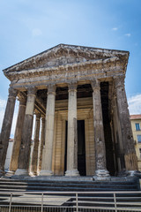 Fototapeta premium Temple of Augustus and Livia, an original Roman temple, Vienne, France