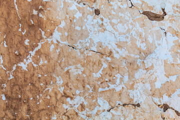 Old Weathered White Painted House of The Mud Wall