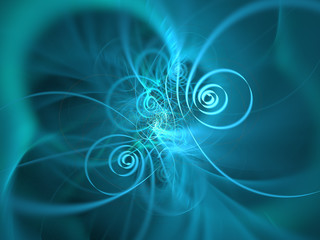 blue abstract fractal background 3d rendering illustration