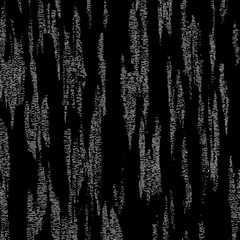 Dense seamless texture of gray dots, lines, pixels on black background. Black inversion of free structures