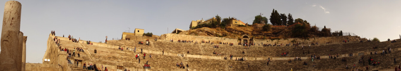 Teatr Rzymski w Ammanie Jordania panorama