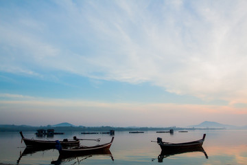 Community near Sarasin Bridge Morning Scene, Phuket Thailand,Tropical zone