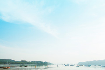 Background sky,Bright in Phangnga Thailand