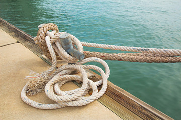 Anchor anchor anchored at the pier in Phuket Thailand