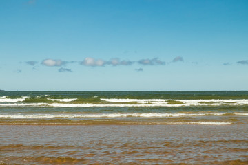 Beautiful sandy beach Yyteri at summer, in Pori, Finland