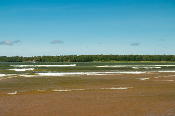 Beautiful sandy beach Yyteri at summer, in Pori, Finland