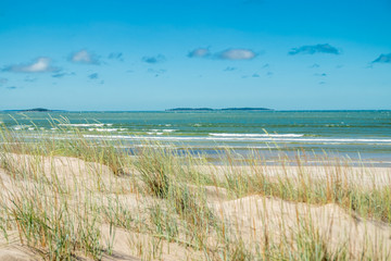 Beautiful sandy beach Yyteri at summer, in Pori, Finland