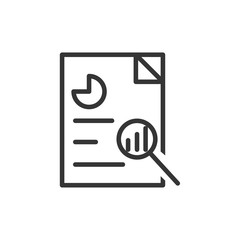 Document like auditing. Scrutiny, annual verification, info. flat style quality sign or success proven symbol vector sign isolated on white background illustration for graphic and web design.