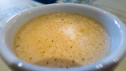 Tazza di caffe o cappuccino al ginseng