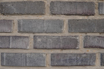 brick wall of red color, wide panorama of masonry