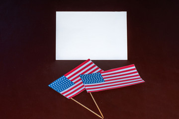 Greeting card for the celebration of President's Day in America, Veterans Day, Independence Day